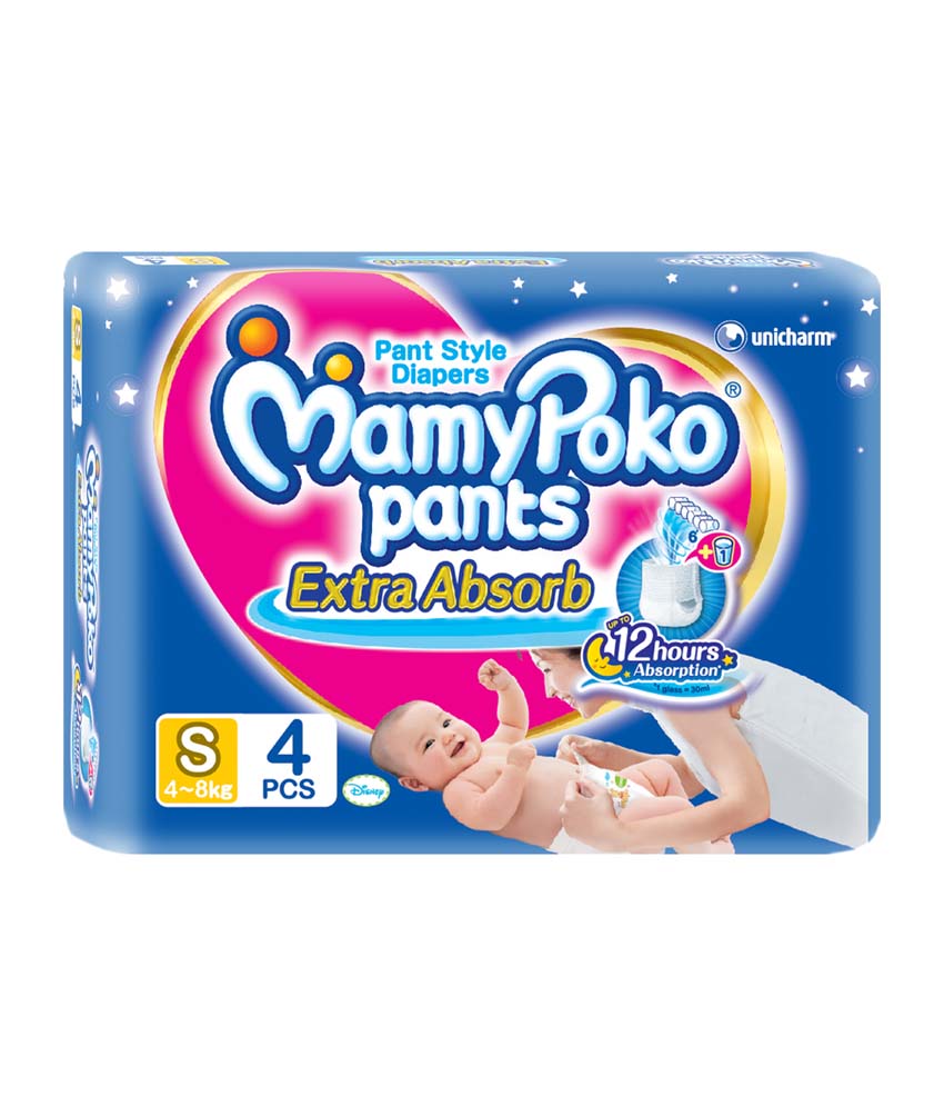 Buy Mamy Poko Extra Absorb Diaper Pants - Small (4-8 kg), 42 Pieces Pack  Online at Low Prices in India - Amazon.in